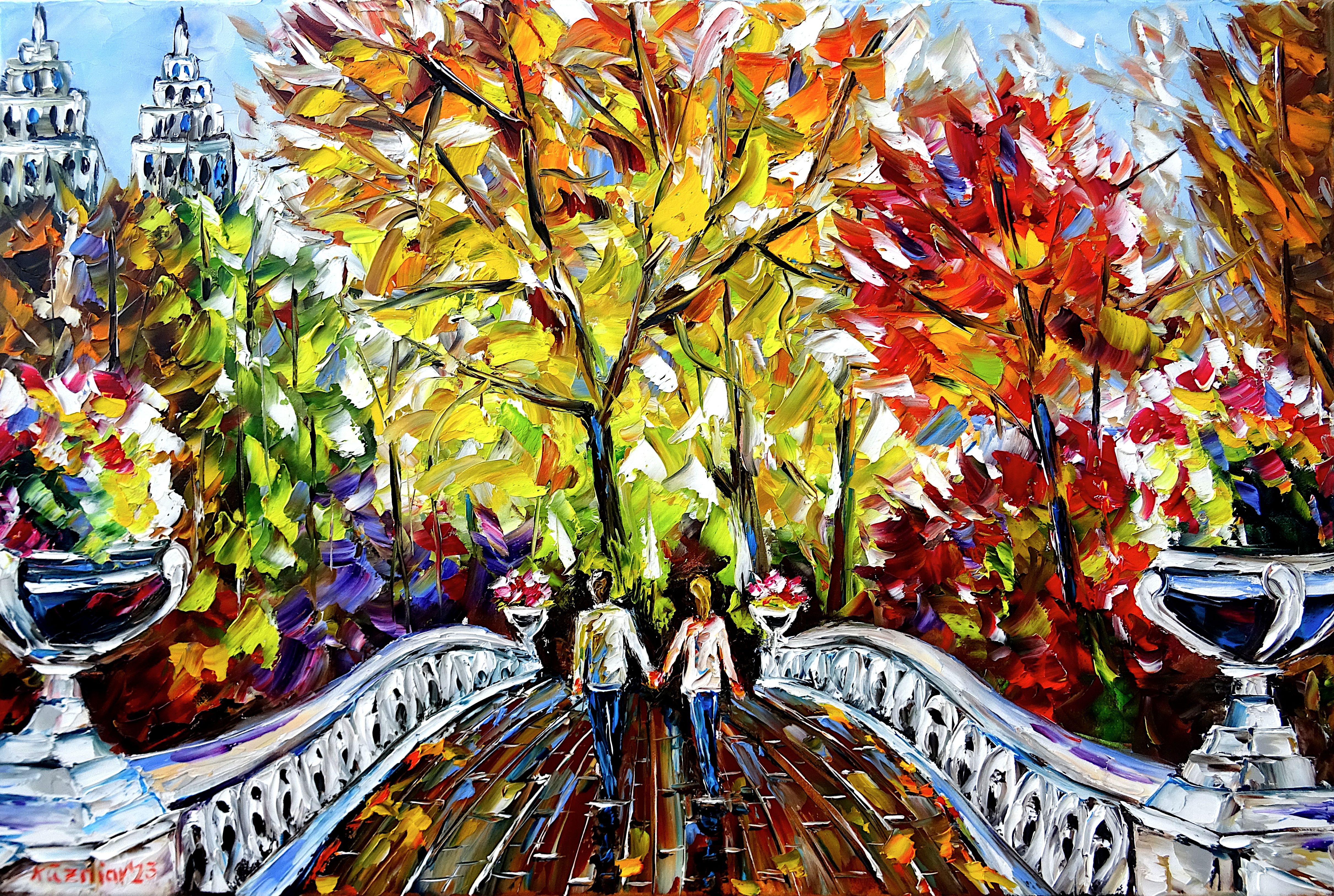 central park bridge,park bridge,bridge in the park,people on the bridge,lovers on the bridge,central park bow bridge,central park in autumn,walking in central park,new york in autumn,lovers in central park,central park art,central park painting,central park picture,central park romance,autumn park,lovers hand in hand,walking hand in hand,holding hands,lovers in autumn,love couple in autumn,love couple in the park,lovers in the park,walking in the park,park walk,autumn walk,park landscape,people in love,romantic scene,autumn romance,autumn landscape,autumn beauty,autumn trees,autumn romantic,autumn picture,autumn painting,beautiful autumn,park in autumn,palette knife oil painting,modern art,figurative art,figurative painting,contemporary painting,abstract painting,lively colors,colorful painting,bright colors,impasto painting