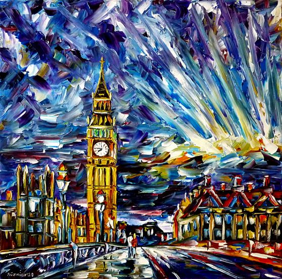 londonintheevening,eveningsky,cloudysky,skyoverlondon,bluesky,londonpainting,londonpicture,eveninglight,stormysky,stormoverlondon,stormovertown,cityscape,cityscenery,peopleonabridge,loversonabridge,peopleinstorm,loversinstorm,loversinlondon,lovecouple,westminsterpainting,westminsterbridge,elizabethtower,greatbritain,england,uk,peopleabstract,loversabstract,cityabstract,skyabstract,bluecolours,bluepainting,blueabstract,bluepicture,paletteknifeoilpainting,modernart,impressionism,artdeco,abstractpainting,livelypainting,colorfulpainting,livelycolours,brightcolors,lightreflections,impasto