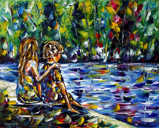 oilpainting, impressionism,sibling,siblingportrait,brotherandsisterportrait,childrenportrait,childrenpainting,landscape,riverlandscape