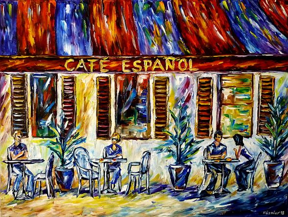 oilpainting,modern,impressionism,abstractpainting,restaurant,spain,barcelona,streetcafe,madrid,lloretdemar,peoplepaiting,foodanddrink,eatanddrink,lively,colorful