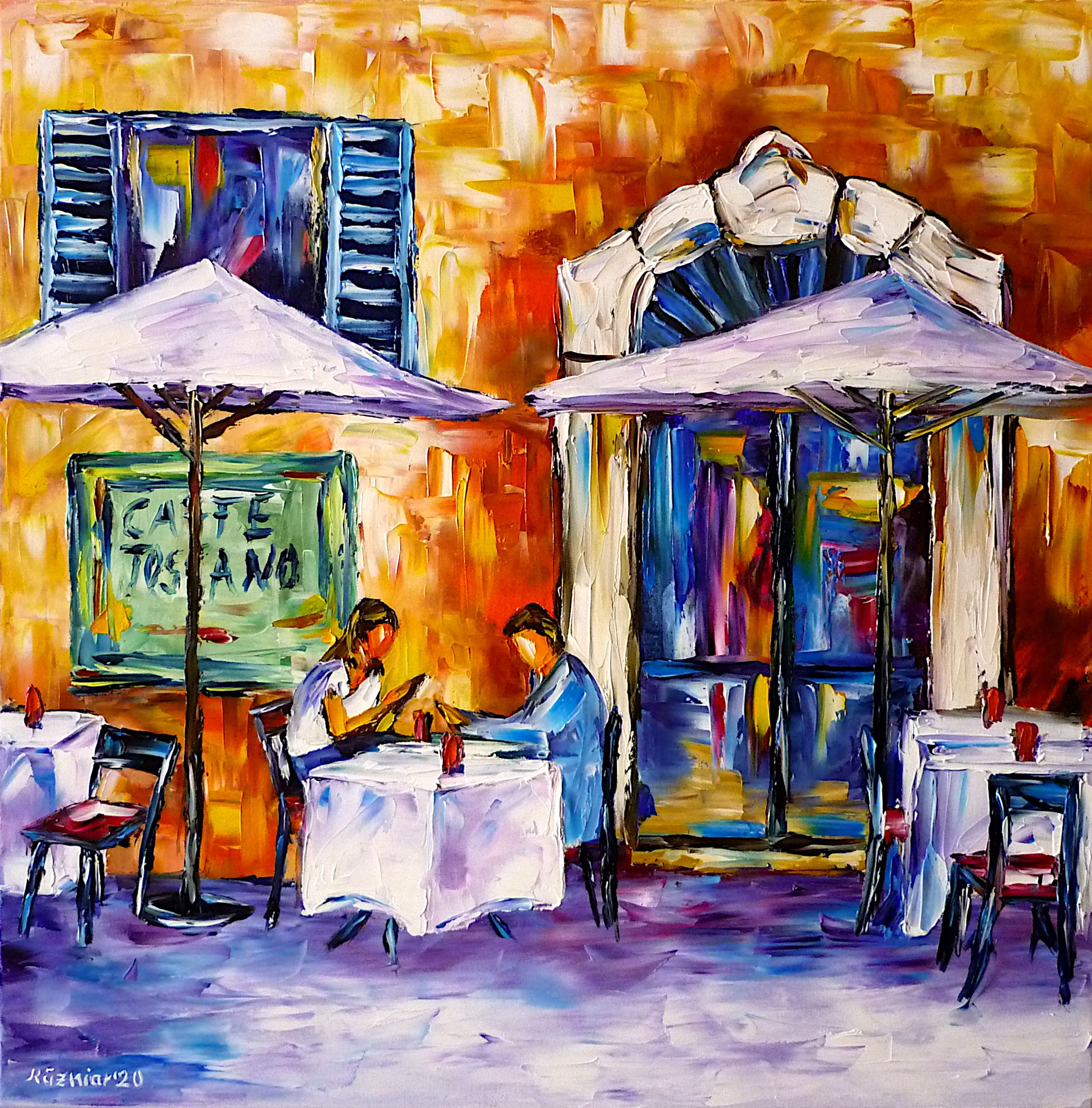 cafeintuscany,tuscanypainting,caffetoscano,summerpicture,summerpainting,summerintuscany,peopleinthecafe,streetcafe,sittinginthecafe,ilovetuscany,tuscanylove,tuscanylovers,squarepainting,squarepicture,squareformat,summerfeelings,vacationintuscany,summery,sunlight,cafeoutside,cafescenery,cafepicture,cafepainting,iloveitaly,italylove,italylovers,cafescene,brightpainting,peacefulpainting,cheerfulpainting,friendlyscene,friendlypainting,paletteknifeoilpainting,modernart,impressionism,artdeco,abstractpainting,livelypainting,colorfulpainting,livelycolours,brightcolors,lightreflections,impastopainting,livingroompainting,livingroomart