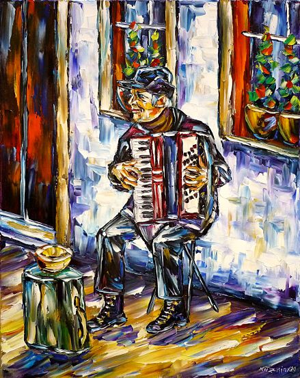 playingaccordion,manwithaccordion,accordionist,accordionplaying,streetmusician,streetmusic,musicianportrait,musicianpainting,musicplaying,beggar,begging,homeless,beggingperson,elderlyperson,poorperson,poorman,poorpeople,pooroldpeople,makingmusic,musical,playingmusic,cityscape,cityscene,cityscenery,oldagepoverty,brightpainting,peacefulpainting,cheerfulpainting,friendlyscene,friendlypainting,paletteknifeoilpainting,modernart,impressionism,artdeco,abstractpainting,livelypainting,colorfulpainting,livelycolours,brightcolors,lightreflections,impastopainting,livingroompainting,livingroomart