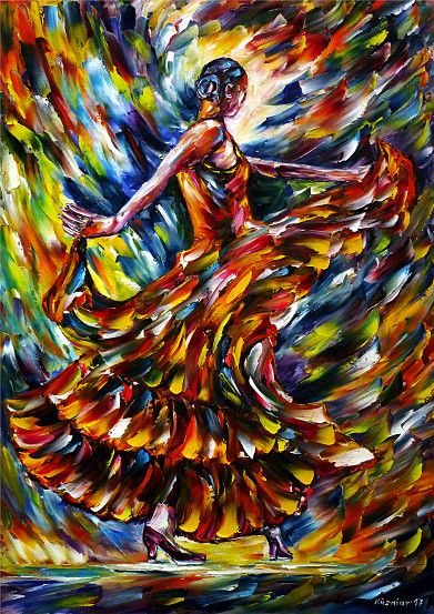 oilpainting, impressionism, dance, dancing, spain, flamencodancers, andalusia, dancers, music