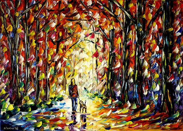 oilpainting,modern,impressionism,abstractpainting,landscapepainting,autumnlandscape,autumnpainting,autumnforest,autumnpark,autumntrees,girlwithadog,womenpainting,girlspainting,autumnmood,animalspainting,dogspainting,peoplepainting,lively,colorful