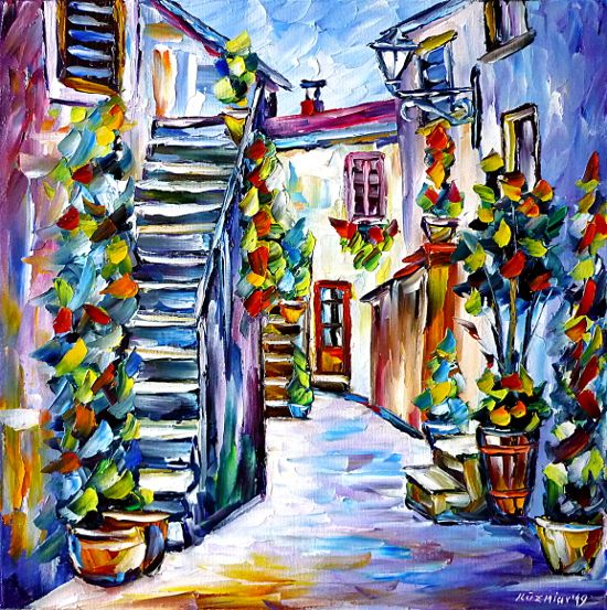 tuscanylove,italylove,villageidyll,countryidyll,oldhouses,villagescenery,villagescene,villagescape,southernidyll,stairspainting,oldalley,villagepainting,italianvillage,colorfulhouses,paletteknifeoilpainting,modernart,impressionism,artdeco,abstractpainting,livelypainting,colorfulpainting,italypainting,pitiglianopainting,tuscanypainting,pinkpainting,pinkcolours,violetpainting,violetcolours,livelycolours,3dpainting,3doilpainting,3dpicture,3dimage,3dartwork