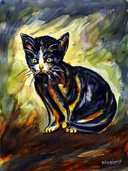 watercolorpainting, cats, catportrait, catpainting, catslove, animalpainting, animalportrait