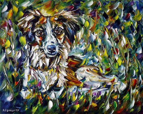 oilpainting, impressionism, dog, dogportrait, doglove, puppy, dogpainting, animalpainting, animallove