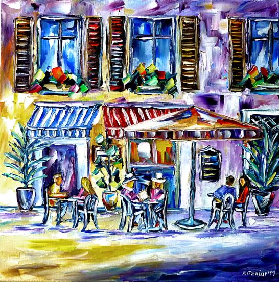 cafeinvenice,cafepainting,italianstreetcafe,cafeoutside,peopleincafe,sittingincafe,sittingoutside,galeteria,cafeflair,cafemood,italylove,italylovers,restaurantpainting,pizzeria,southernidyll,paletteknifeoilpainting,modernart,impressionism,artdeco,abstractpainting,livelypainting,colorfulpainting,italypainting,italiaamore,venicepainting,pinkpainting,pinkcolours,violetpainting,violetcolours,livelycolours,3dpainting,3doilpainting,3dpicture,3dimage,3dartwork