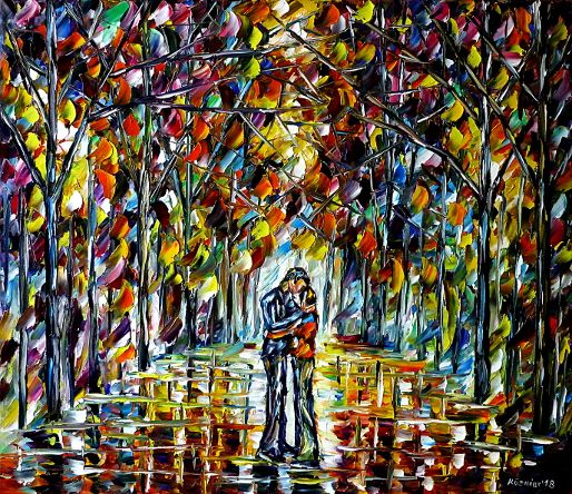 oilpainting,modern,impressionism,abstractpainting,kissing,loving,lovecouple,lovers,younglove,younglovers,younglovecouple,loversinthepark,peoplepainting,loverspainting,landscapepaiting,lively,colorful