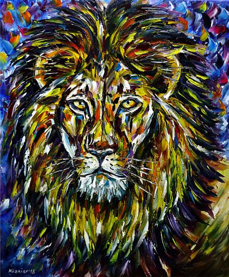 ömalerei, spachteltechnik, Impressionismus,modernemalerei, Löwenportrait, safari, afrika, tierportrait,tieremalen,tierliebe,katze,grosskatze
