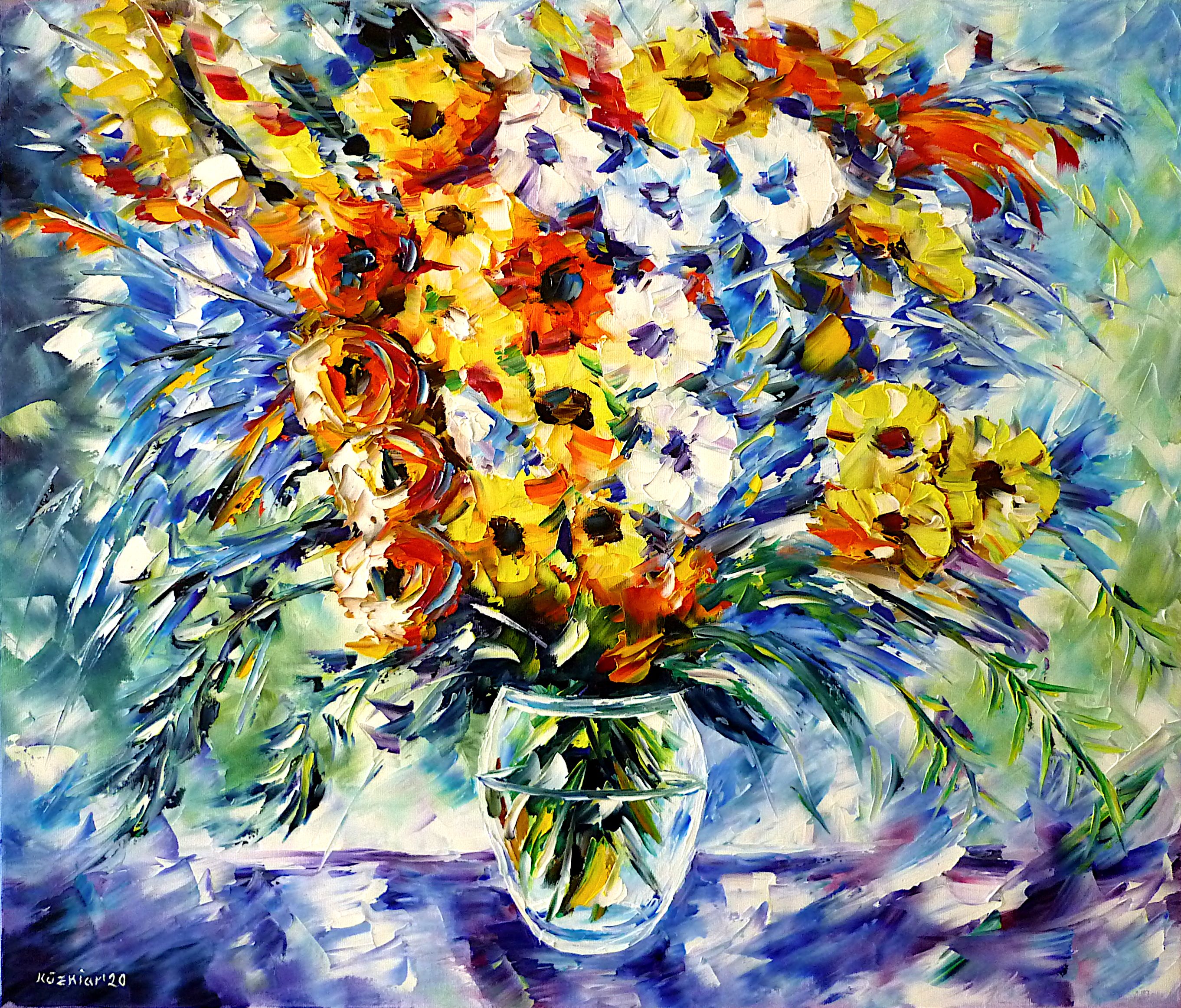 stilllifepainting,bunchofflowers,yellowflowers,redflowers,loveflowers,flowersinvase,blueflowers,flowersabstract,stilllifeabstract,colorfulflowers,happyflowers,happinessflowers,gardenflowers,wildflowers,beautifulflowers,beautifulpainting,flowerpainting,brightpainting,springflowers,summerflowers,autumnflowers,brightcolors,flowerbouquet,bluecolours,bluepainting,paletteknifeoilpainting,modernart,impressionism,artdeco,abstractpainting,livelypainting,colorfulpainting,livelycolours,brightcolors,lightreflections,impastopainting,livingroomart,livingroompicture,livingroompainting,diningroomart,diningroompainting