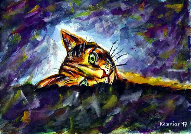 watercolorpainting, cats, catportrait, catpainting, catslove, animalpainting, animalportrait