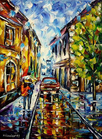 carintherain,blueandyellowpainting,oldcitypainting,narrowstreets,wetstreet,rainyday,rainyscene,cloudyday,oilpainting,modern,impressionism,artdeco,abstractpainting,cityintherain,summerrain,walkingintherain,loversintherain,loverswithumbrella,peopleintherain,peoplewithumbrellas,citylife,cityscene,lovecouple,lovers,citywalk,3dpainting,3doilpainting,3dpicture,3dimage,3dartwork,lively,colorful