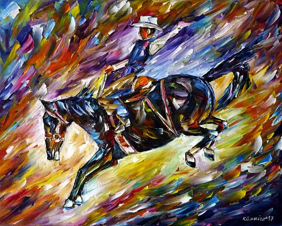 oilpainting, impressionism, cowboys, bullriding, riding,rider, horsesports, horses, wildhorses
