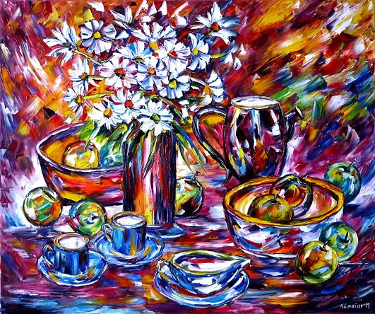 flowerpainting,whiteflowers,flowersinvase,fruitstilllife,fruitpainting,applespainting,fruitsinbowl,applesinbowl,fruitsonthetable,coffeepot,breakfasttable,fruitbowlpainting,fruitbreakfast,flowerbouquet,breakfastandflowers,pinkcolours,pinkpainting,redcolours,redpainting,paletteknifeoilpainting,modernart,impressionism,artdeco,abstractpainting,livelypainting,colorfulpainting,livelycolours,3doilpainting,3dpicture,3dimage,3dartwork