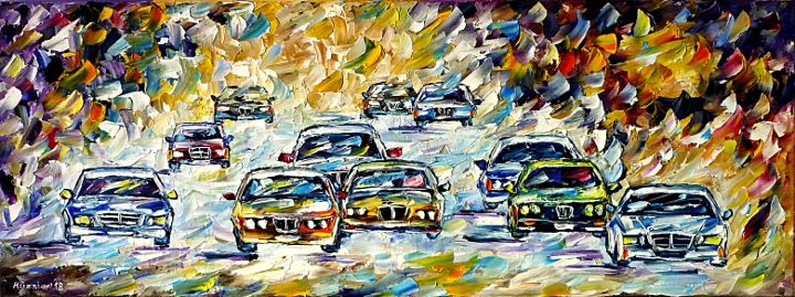 oilpainting,modern,impressionism,abstractpainting,racecar,racingcar,carracing,motorsport,autosport,motorracing,tc1,tc2,tcr,lively,colorful