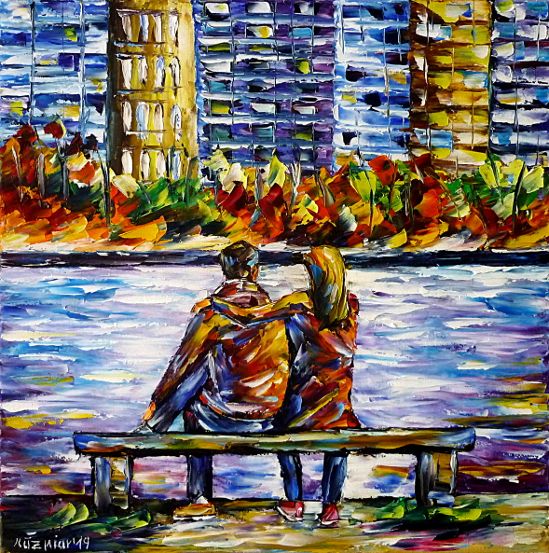 oilpainting,modern,impressionism,artdeco,abstractpainting,loversonabench,lovecoupleonabench,peopleonabench,sittingonabench,loveinthecity,loversinthecity,peopleinthecity,lovecoupleinthecity,peoplebytheriver,sittingbytheriver,loversbytheriver,peoplefrombehind,loversfrombehind,manandwomanonabench,autumninthecity,cityinautumn,3dpaintings,3doilpaintings,3dpictures,3dimages,3dartworks,lively,colorful