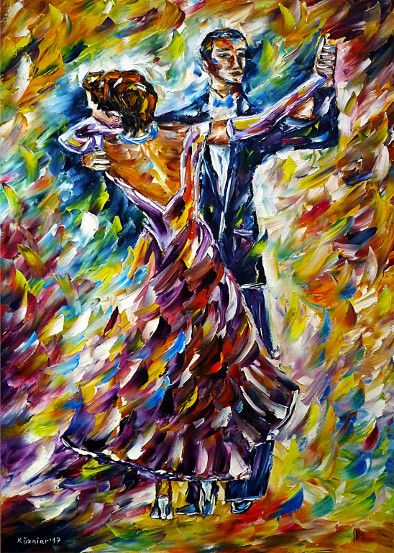 oilpainting, impressionism, dance, dancing, classical, Viennesewaltz, dancers, music